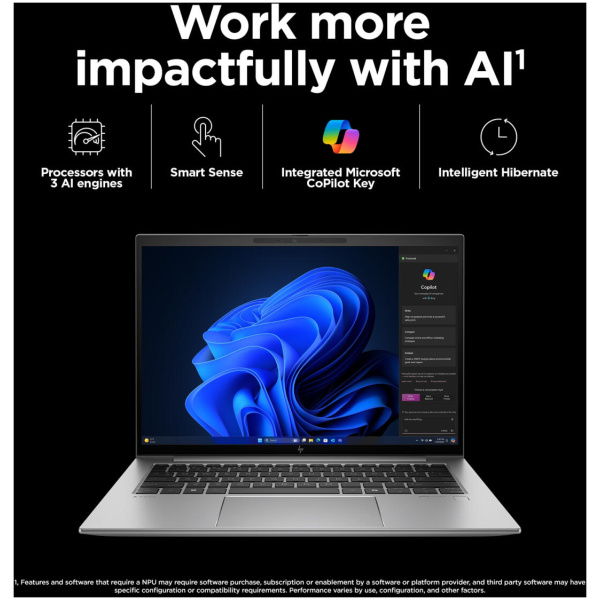 HP ZBook FIREFLY G11 MOBILE WORKSTATION 11th Gen AMD Ryzen™ 5 Pro 8640HS512GB SSD 16GB 14" WUXGA (1920x1200) TOUCHSCREEN WIN11 Pro NOUVELLE SILVER Backlit Keyboard 0.76" thin, 3.13 lbs. - Image 7