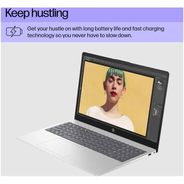 HP 15-FC0045 AMD Ryzen™ 7 7730U 256GB SSD 8GB 15.6" (1920x1080) WIN11 SILVER - Image 4