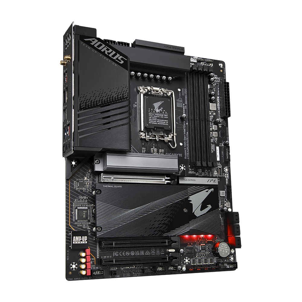 Gigabyte Z790 AORUS ELITE AX LGA 1700 ATX Motherboard : Intel® Z790 Express Chipset, Support 13th and 12th Gen Series Processors, 4*SMD DIMMs with XMP 3.0 Memory Module Support, 4*PCIe 4.0 x4 M.2, DP / HDMI / USB-C - Image 3