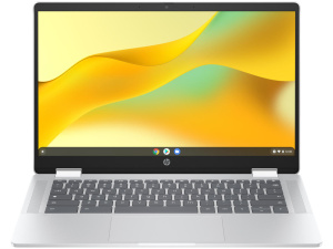 HP Chromebook X360 14B-CD0601DS Intel N100128GB SSD 4GB 14" (1366x768) TOUCHSCREEN Chrome OS GLACIER SILVER 0.71" thin, 3.34 lbs.
