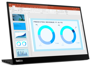 Lenovo ThinkVision M14d Portable Monitor 14" 2.2k (2240x1400) IPS 300 cd/m² 1500:1 2xUSB-C (3.2 Gen 1) Adjustable Stand RAVEN BLACK