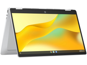 HP Chromebook x360 14B-CD0035 Intel® N200 128GB UFS 8GB 14" (1920x1080) TOUCHSCREEN Chrome OS GLACIER SILVER Backlit Keyboard