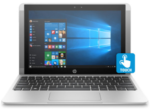 HP 10-P018 Detachable Atom X5-Z8350 1.44GHz 64GB eMMC 4GB 10.1in (1280x800) EDGE-TO-EDGE GLASS TOUCHSCREEN BT WIN10 2 Webcams SILVER Detachable Keyboard