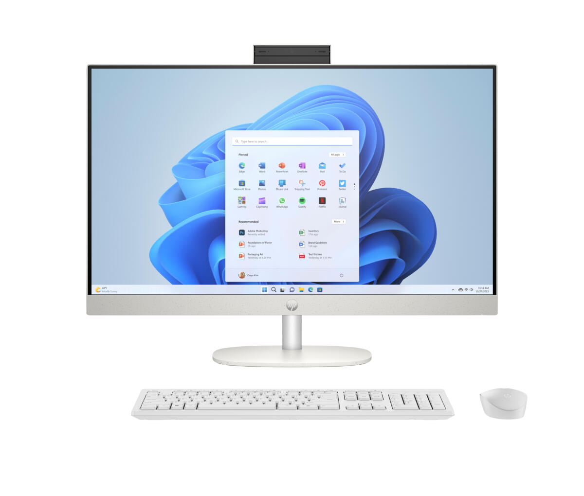 HP HP 27 -CR0016 ALL-IN-ONE AMD Ryzen™ 5 7520U 1TB SSD 16GB 27" (1920x1080) TOUCHSCREEN WIN11 SHELL WHITE Keyboard Mouse US Sales Only