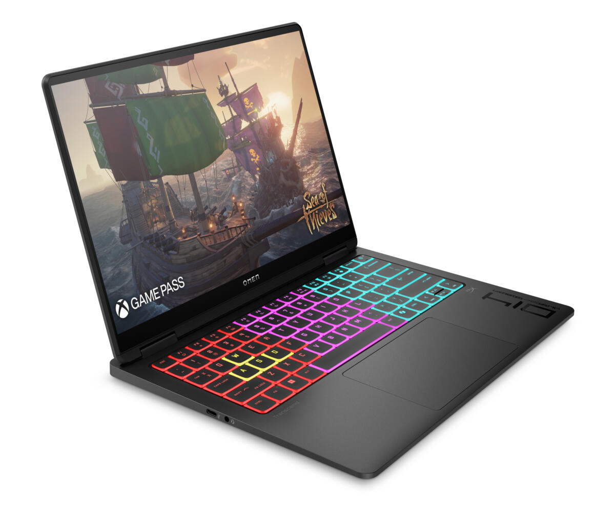 HP OMEN TRANSCEND 14-FB1013 GAMING Core™ Ultra 7 255H 1TB SSD 32GB 14" (2880x1800) 2ms OLED 120Hz WIN11 NVIDIA® RTX 5060 8192MB SHADOW BLACK RGB Backlit Keyboard - Image 2