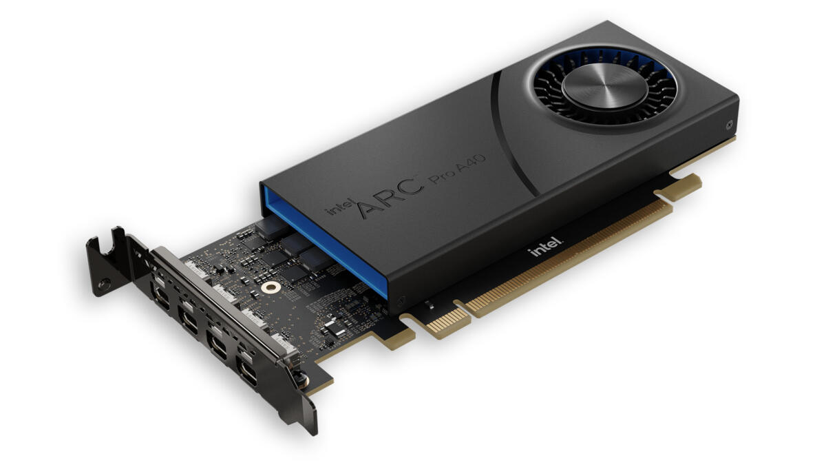 Intel Arc Pro A40 PCIe 4.0 x16 Half-Height Graphics Card, 6GB GDDR6