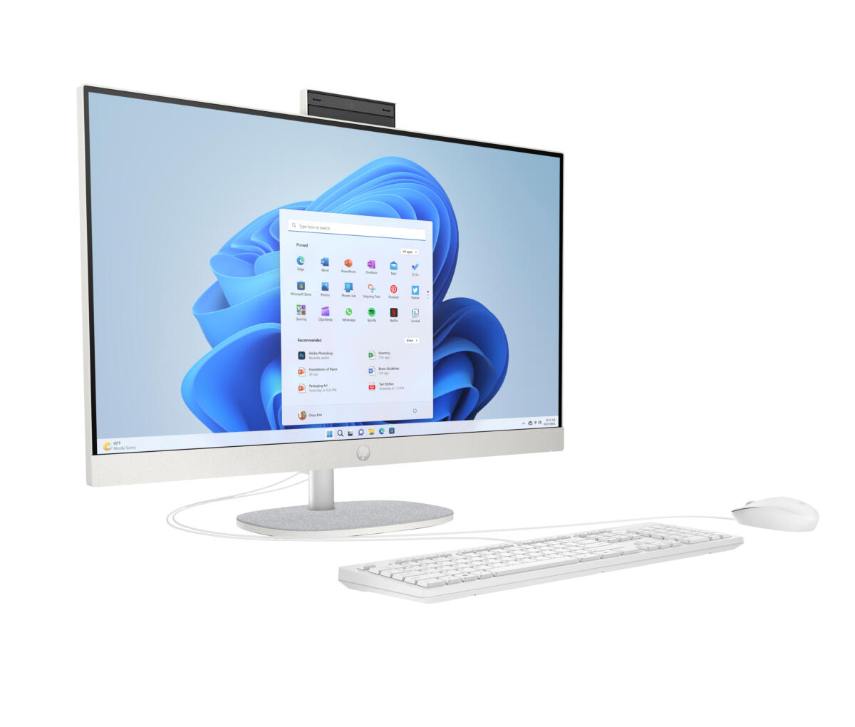 HP HP 27 -CR0016 ALL-IN-ONE AMD Ryzen™ 5 7520U 1TB SSD 16GB 27" (1920x1080) TOUCHSCREEN WIN11 SHELL WHITE Keyboard Mouse US Sales Only - Image 2