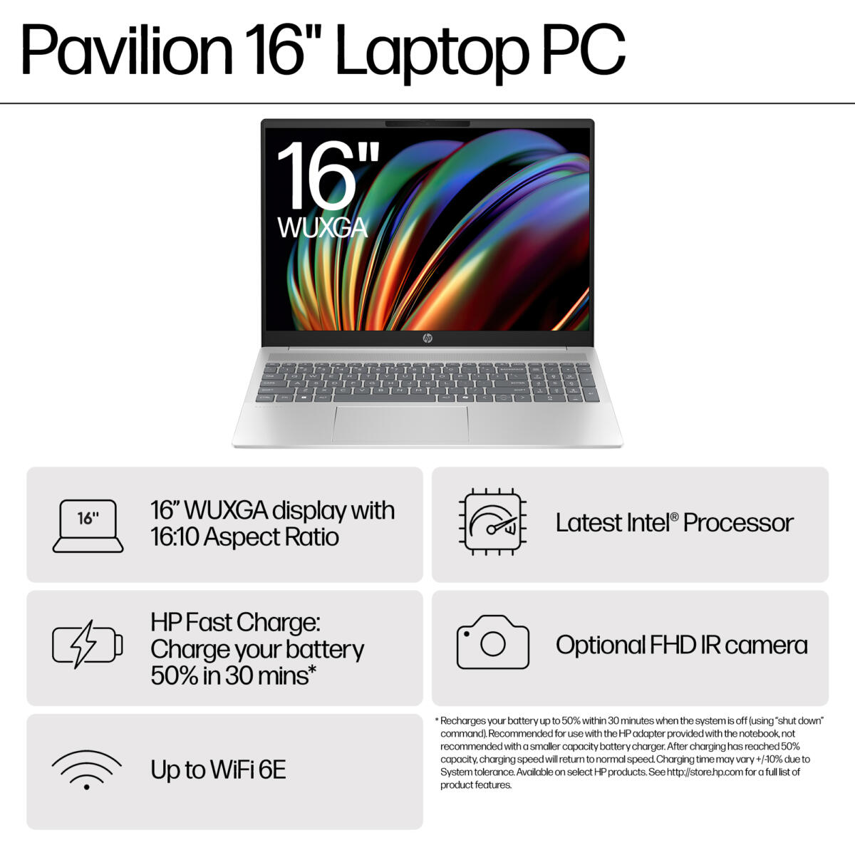 HP Pavilion 16-AF0077 Core™ i5-1334U 512GB SSD 8GB 16" (1920x1200) WIN11 NATURAL SILVER Backlit Keyboard US Sales Only - Image 5