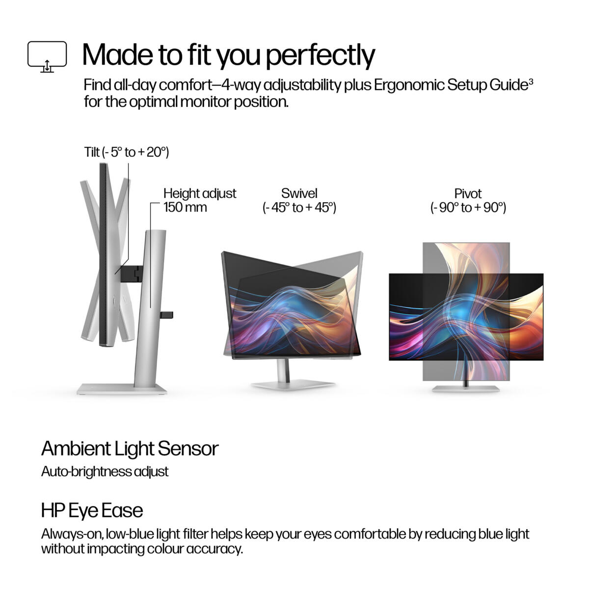 HP Series 7 Pro 727pq GAMING 27" QHD (2560x1440) 120Hz 5ms 400 cd/m² 2000:1 USB-C™ HDMI DP USB3.0 IPS Adjustable Stand Monitor BLACK - Image 6