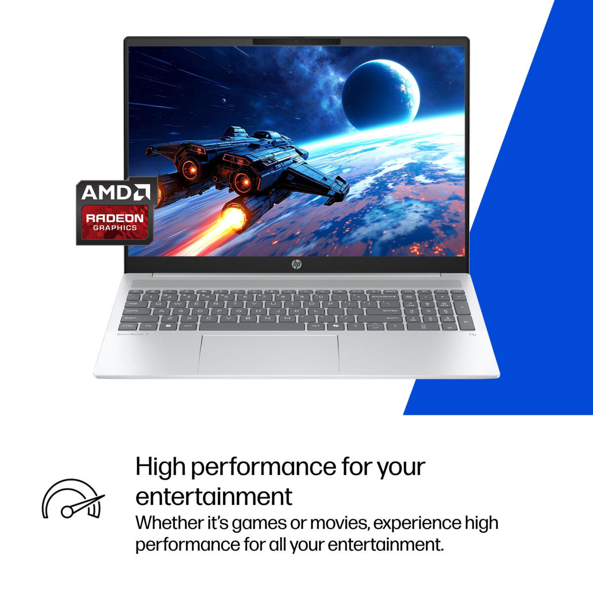 HP OmniBook 5 16-AG1065 AMD Ryzen™ 5 3400 512GB SSD 16GB 16" (1920x1200) WIN11 GLACIER SILVER Backlit Keyboard US Sales Only - Image 6
