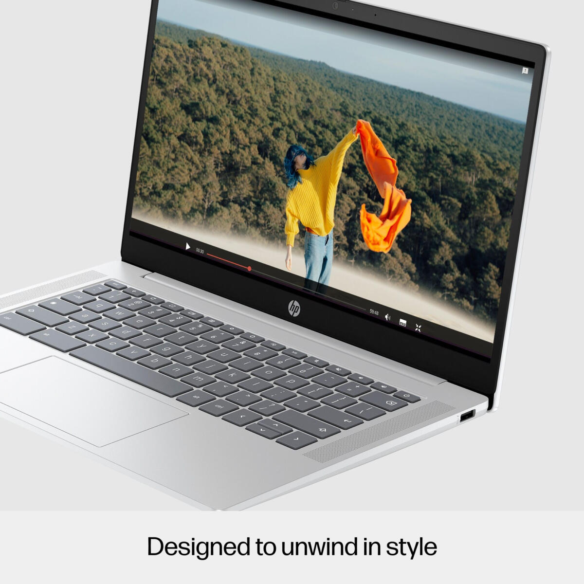 HP Chromebook 14A-NF0131 Pentium® N200 128GB UFS 4GB 14" (1366x768) CHROME GLACIER SILVER - Image 6