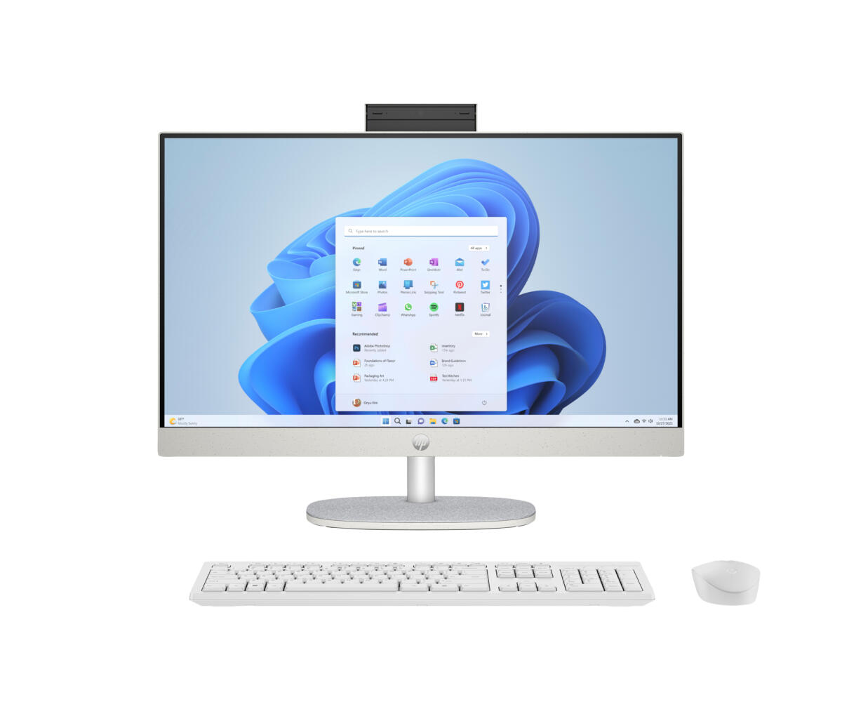 HP 24-CR0047C ALL-IN-ONE Core™ i5-1334U 512GB SSD 8GB 23.8" (1920x1080) WIN11 SHELL WHITE Wireless Keyboard Mouse US Sales Only
