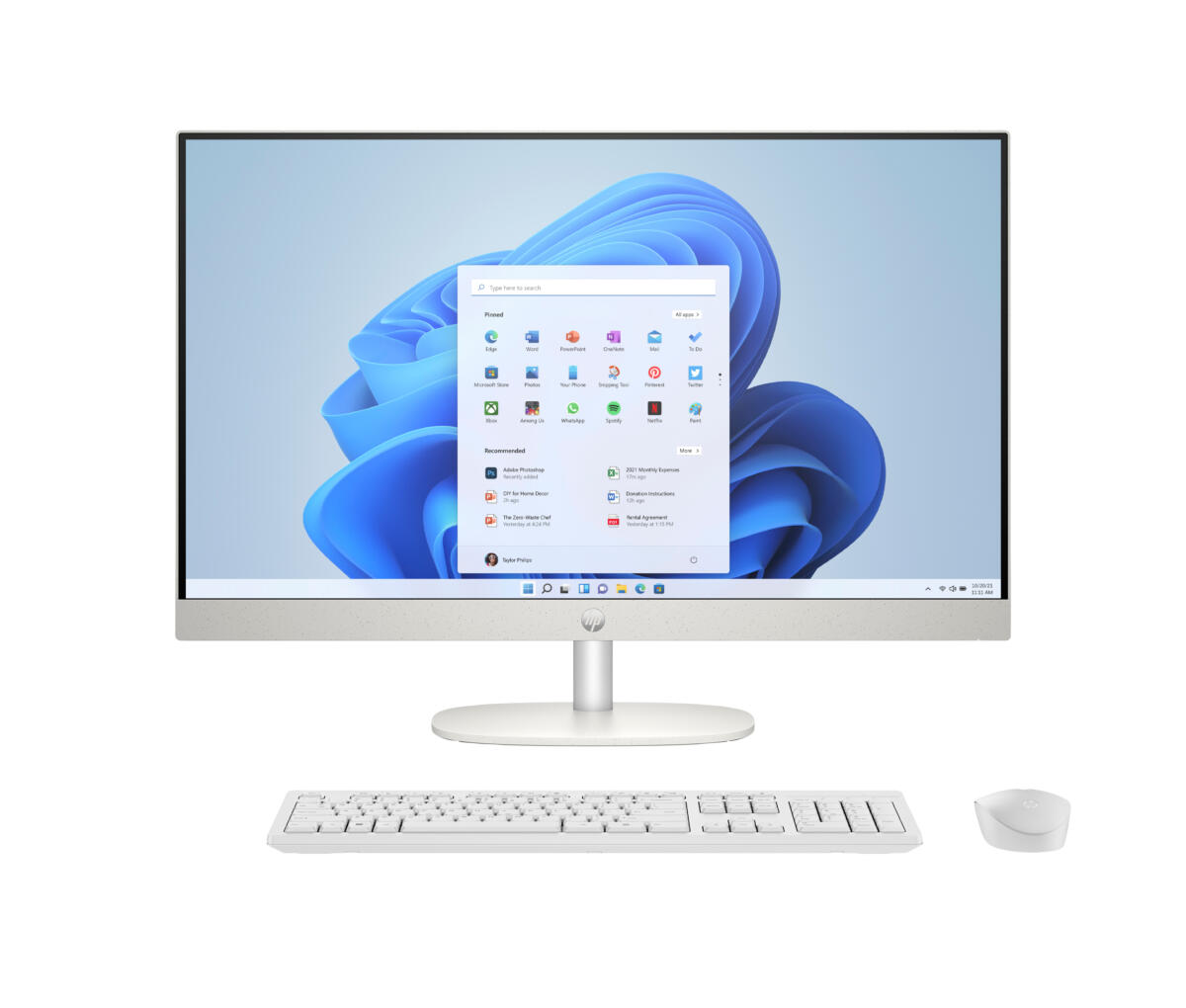 HP 27-CR0160 ALL-IN-ONE AMD Ryzen™ 5 7520U 512GB SSD 8GB 27" (1920x1080) TOUCHSCREEN WIN11 SHELL WHITE Wireless Keyboard Mouse US Sales Only