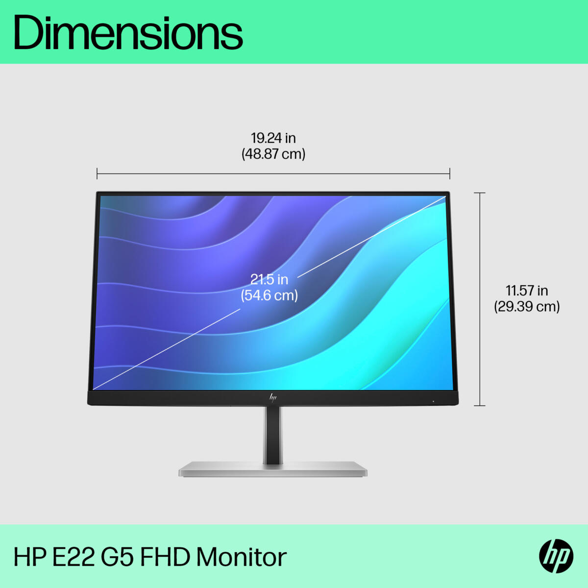HP E22 G5 GAMING 21.5" (1920x1080) 75Hz 5ms 250 cd/m² HDMI DP USB3.0 IPS Adjustable Stand Monitor BLACK - Image 4