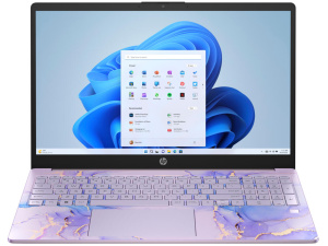HP 15-FC0133 AMD Athlon™ Silver 7120U 128GB SSD 4GB 15.6" (1366x768) TOUCHSCREEN WIN11 WINTER LAVENDAR Backlit Keyboard FP Reader US Sales Only