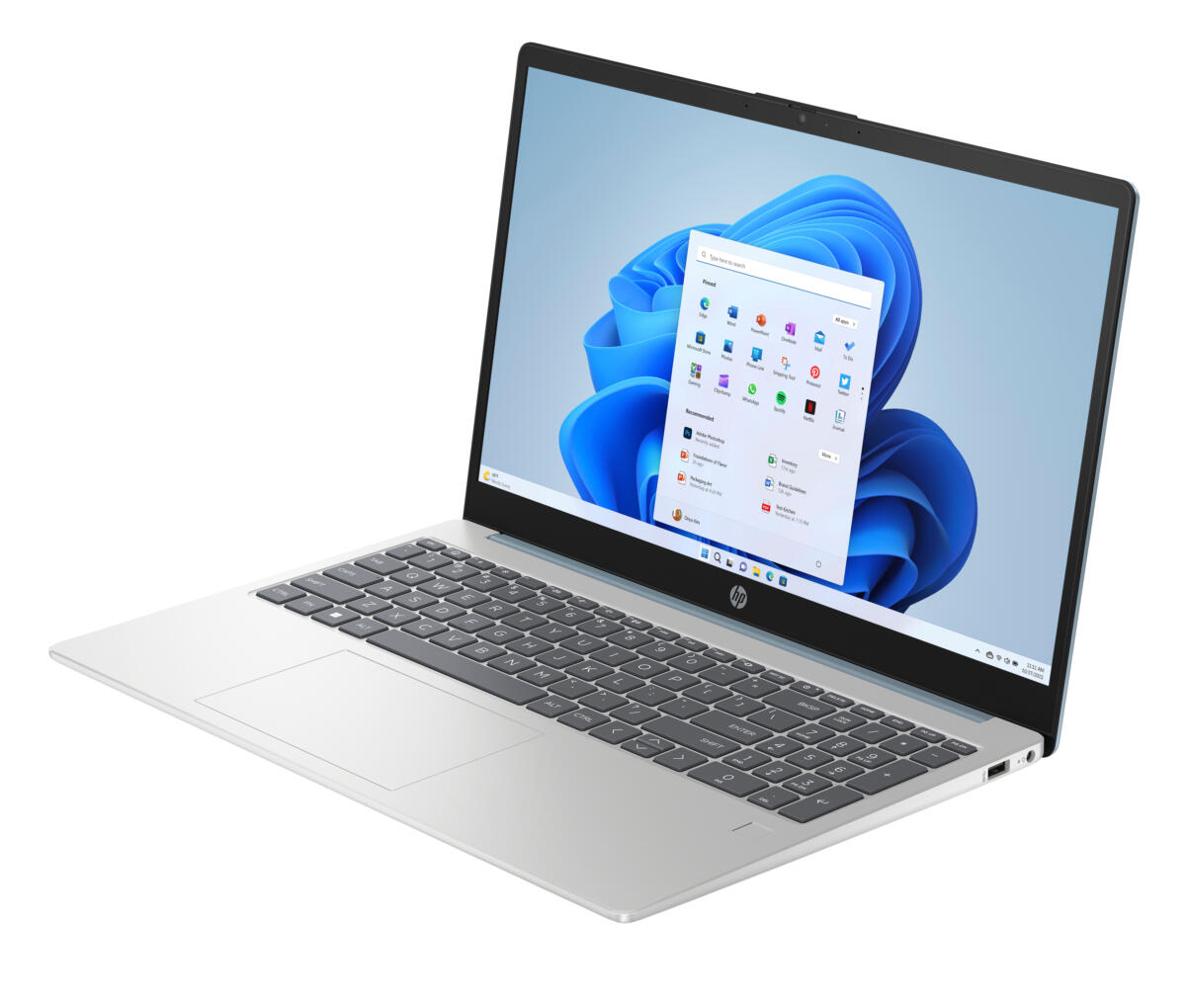 HP 15-FC0132 AMD Athlon™ Silver 7120U 128GB SSD 4GB 15.6" (1366x768) TOUCHSCREEN WIN11 MOONLIGHT BLUE Backlit Keyboard FP Reader US Sales Only - Image 3
