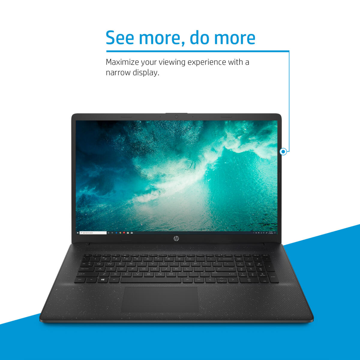 HP 17-CN0512 Celeron™ N4500 256GB SSD 4GB 17.3" (1600x900) WIN11 Home FPR SLATE BLUE - Image 4