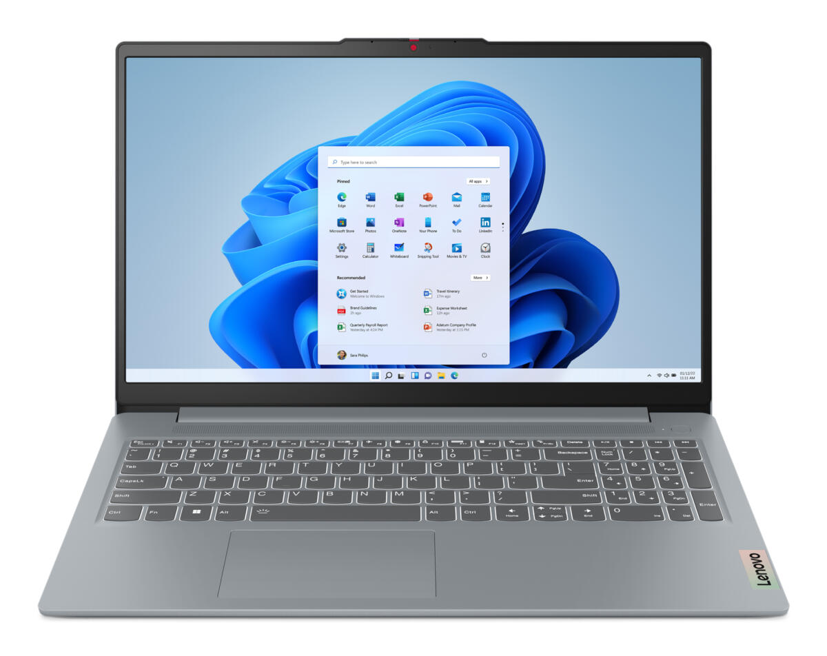 Lenovo SLIM 3 15AMN8 AMD Ryzen™ 5 7520U 512GB SSD 8GB 15.6" (1920x1080) TOUCHSCREEN WIN11 ARCTIC GRAY Backlit Keyboard FP Reader