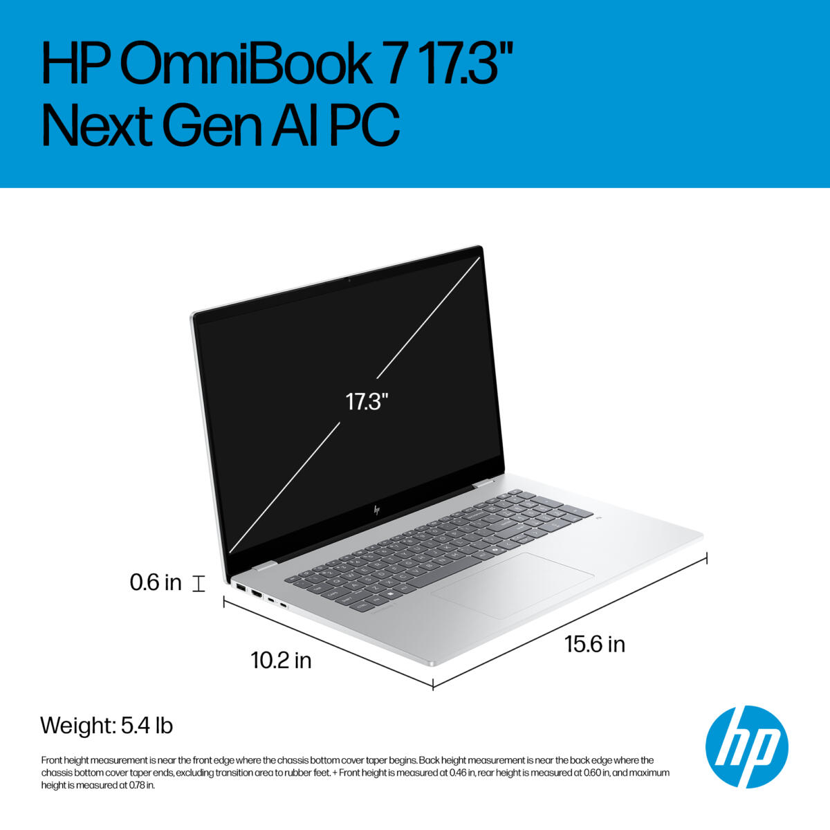 HP OmniBook 7 17-DC0373 Core™ Ultra 7 258V 1TB SSD 32GB 17.3" (1920x1080) TOUCHSCREEN WIN11 SILVER Backlit Keyboard US Sales Only - Image 6