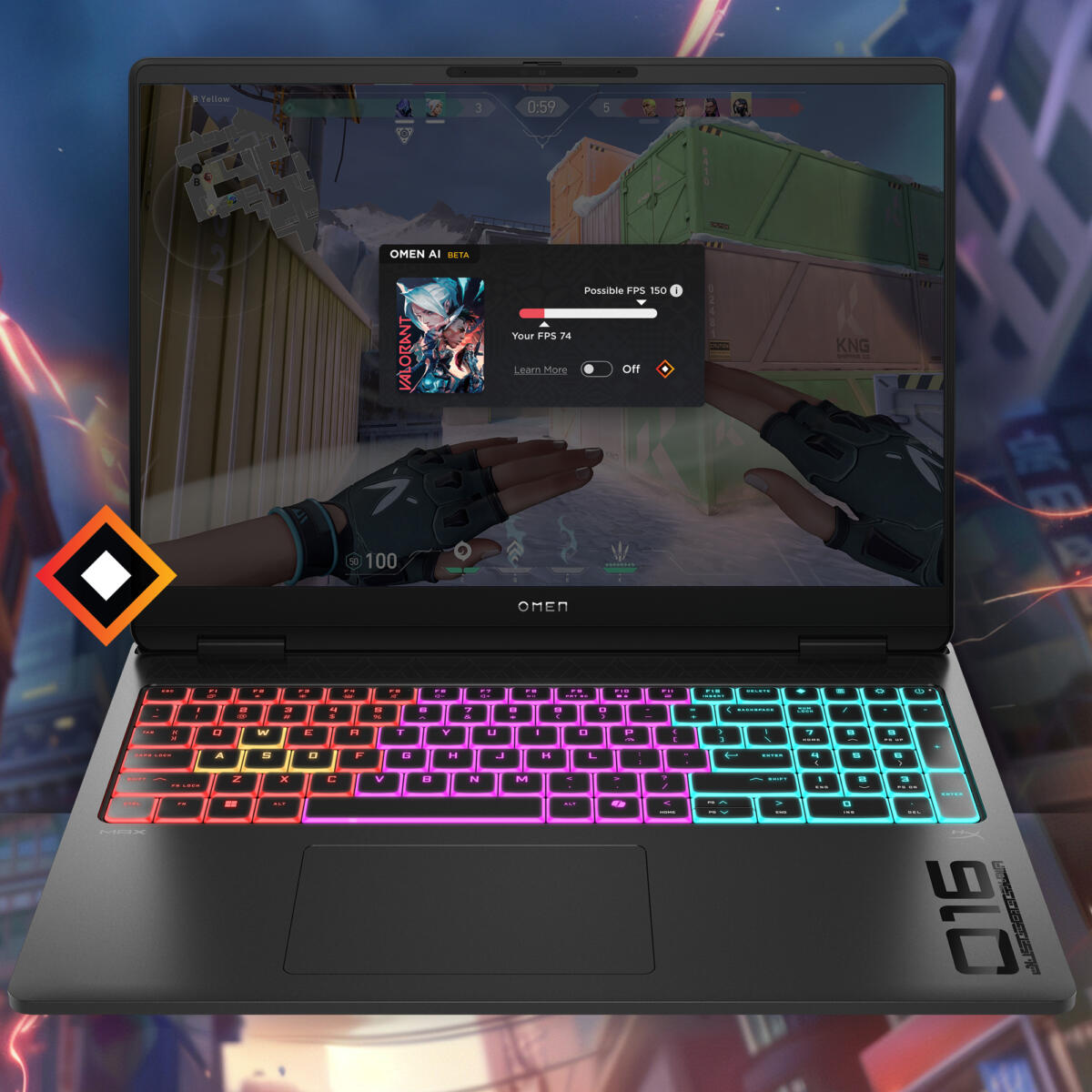 HP OMEN MAX 16-AH0057NR GAMING Core™ Ultra 7 255HX 1TB SSD 16GB 16.0" (1920x1080) 165Hz WIN11 NVIDIA® RTX 5070 8192MB SHADOW BLACK Backlit Keyboard US Sales Only - Image 4