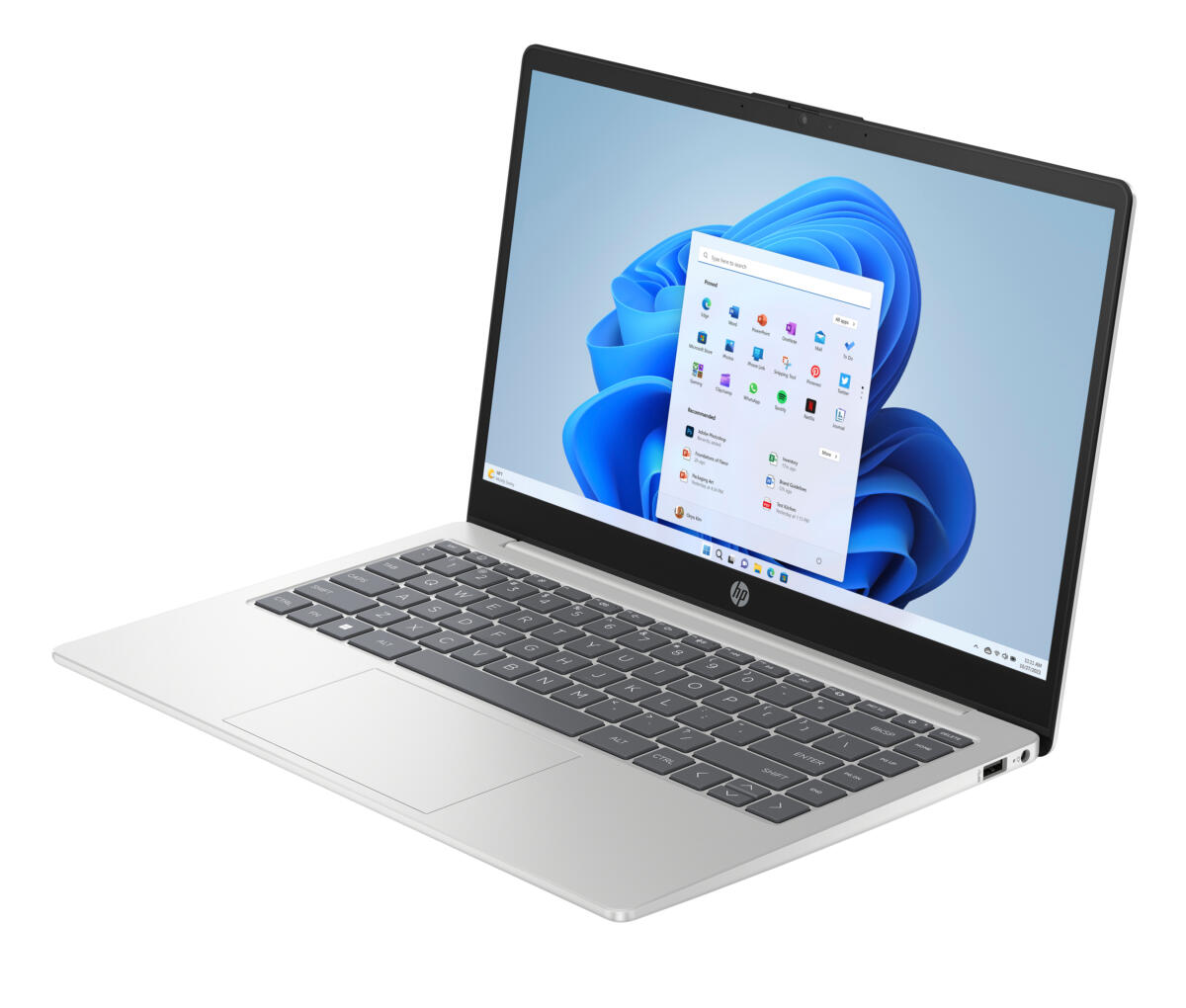 HP 14-EM0111 Athlon™ Silver 7120U 256GB SSD 4GB 14" (1366x768) WIN11 NATURAL SILVER - Image 4
