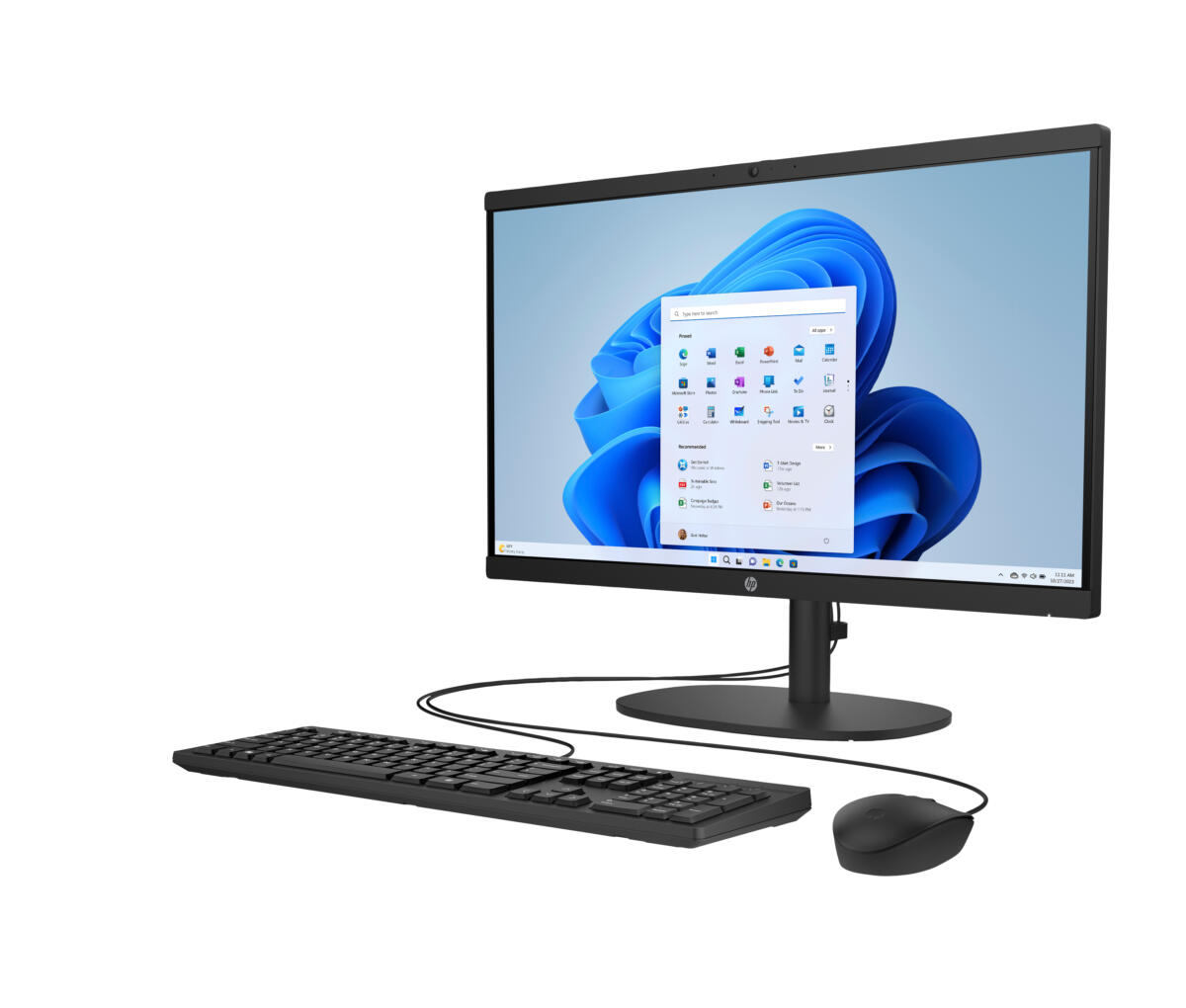 HP 22-DG0340 ALL-IN-ONE Intel® N200 512GB SSD 8GB 21.5" (1920x1080) WIN11 Keyboard Mouse JET BLACK - Image 2