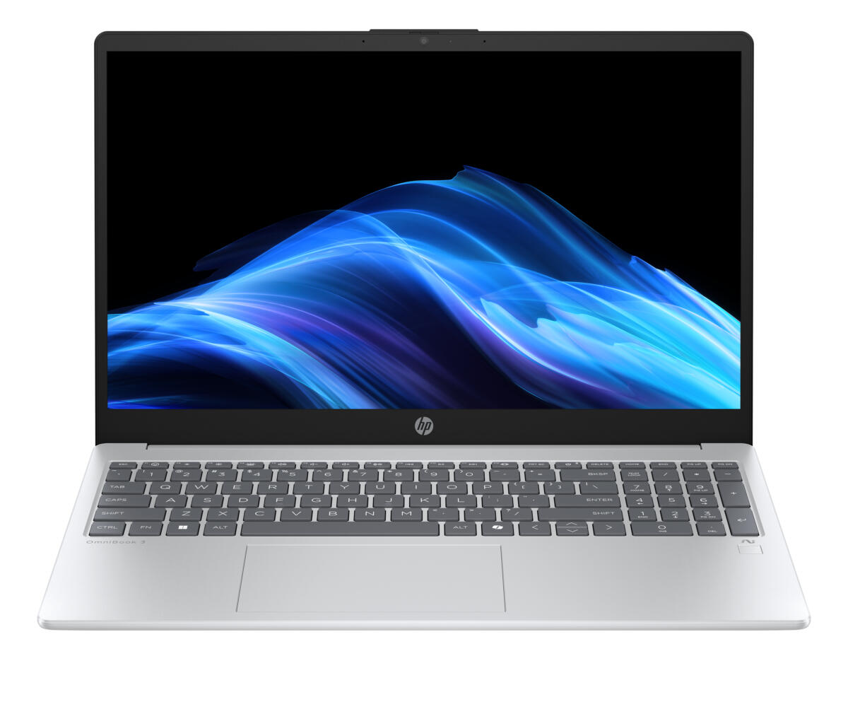 HP OmniBook 3 15-FN0105 Ryzen™ AI 5 330 512GB SSD 16GB 15.6" (1920x1080) TOUCHSCREEN IPS WIN11 GLACIER SILVER FP Reader