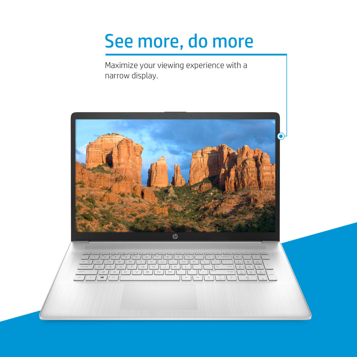 HP 17-CP2037DS AMD Ryzen™ 5 7520U 1TB SSD 16GB 17.3" (1600x900) TOUCHSCREEN WIN11 MOONLIGHT BLUE Backlit Keyboard 0.78" thin, 4.58 lbs. US Sales Only - Image 7