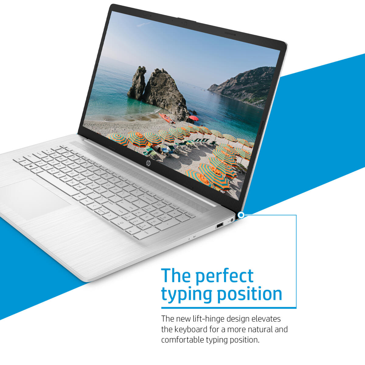 HP 17-CP2037DS AMD Ryzen™ 5 7520U 1TB SSD 16GB 17.3" (1600x900) TOUCHSCREEN WIN11 MOONLIGHT BLUE Backlit Keyboard 0.78" thin, 4.58 lbs. US Sales Only - Image 5