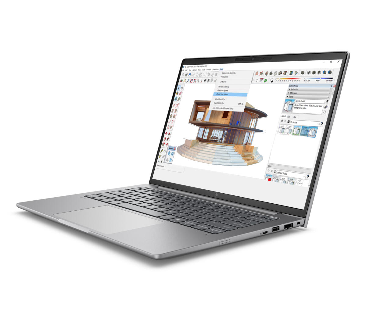 HP ZBook 8 G1i MOBILE WORKSTATION Core™ Ultra 7 - 255H 1TB SSD 32GB 14" WUXGA (1920x1200) IPS WIN11 Pro IR AI Webcam NVIDIA® RTX 500 Ada 4096MB METEOR SILVER Backlit Keyboard FP Reader - Image 3