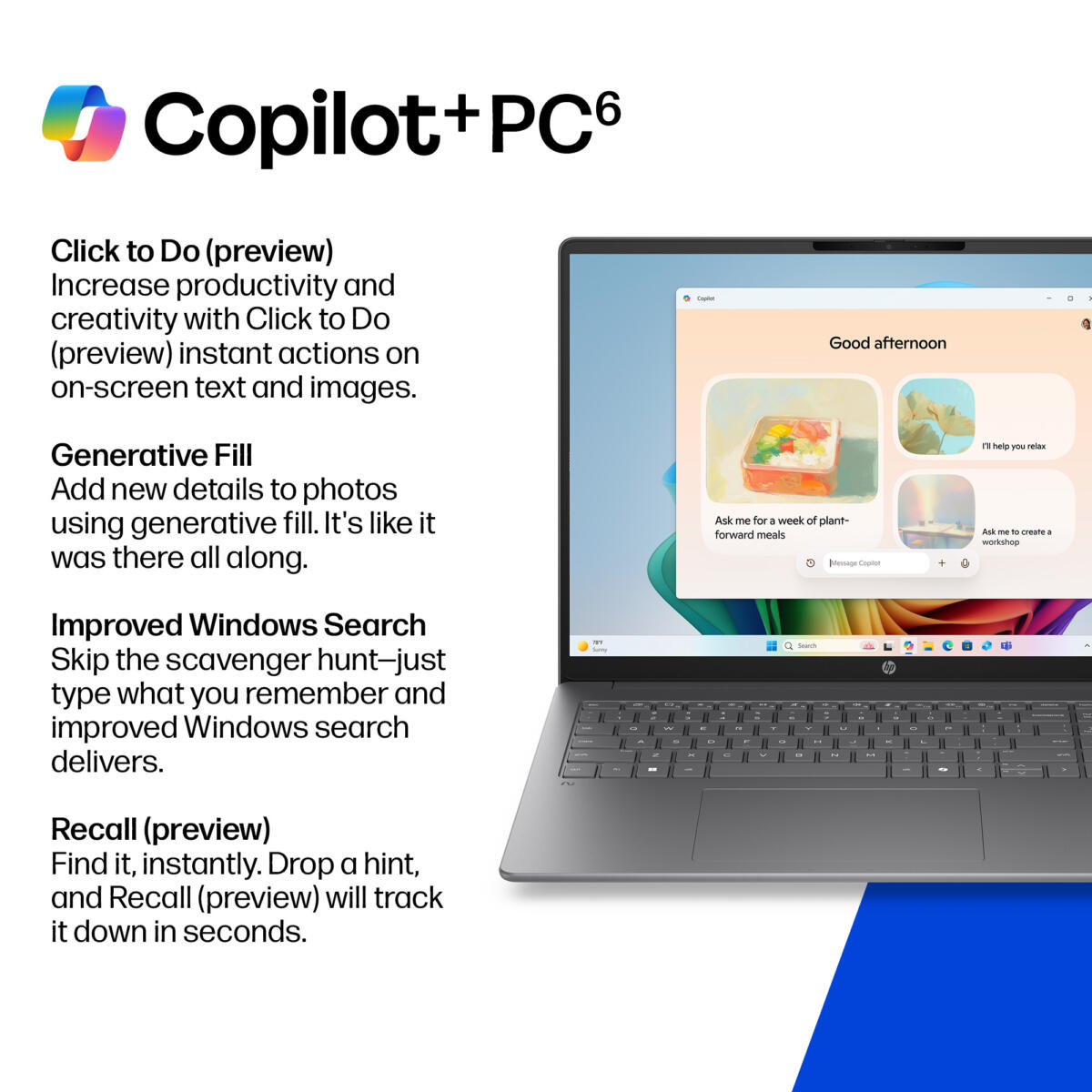 HP OmniBook 5 16-CD0070 Core™ Ultra 7 355 1TB SSD 16GB 16" (1920x1200) TOUCHSCREEN WIN11 METEOR SILVER ALUMINUM Backlit Keyboard - Image 4
