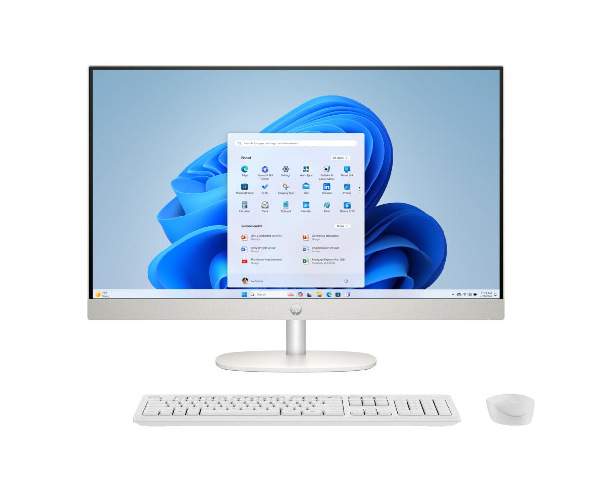 HP 27-CR2074 ALL-IN-ONE Core™ Ultra 7 255U 1TB SSD 16GB 27" (1920x1080) TOUCHSCREEN IPS WIN11 IR Webcam SHELL WHITE Wireless Keyboard Mouse