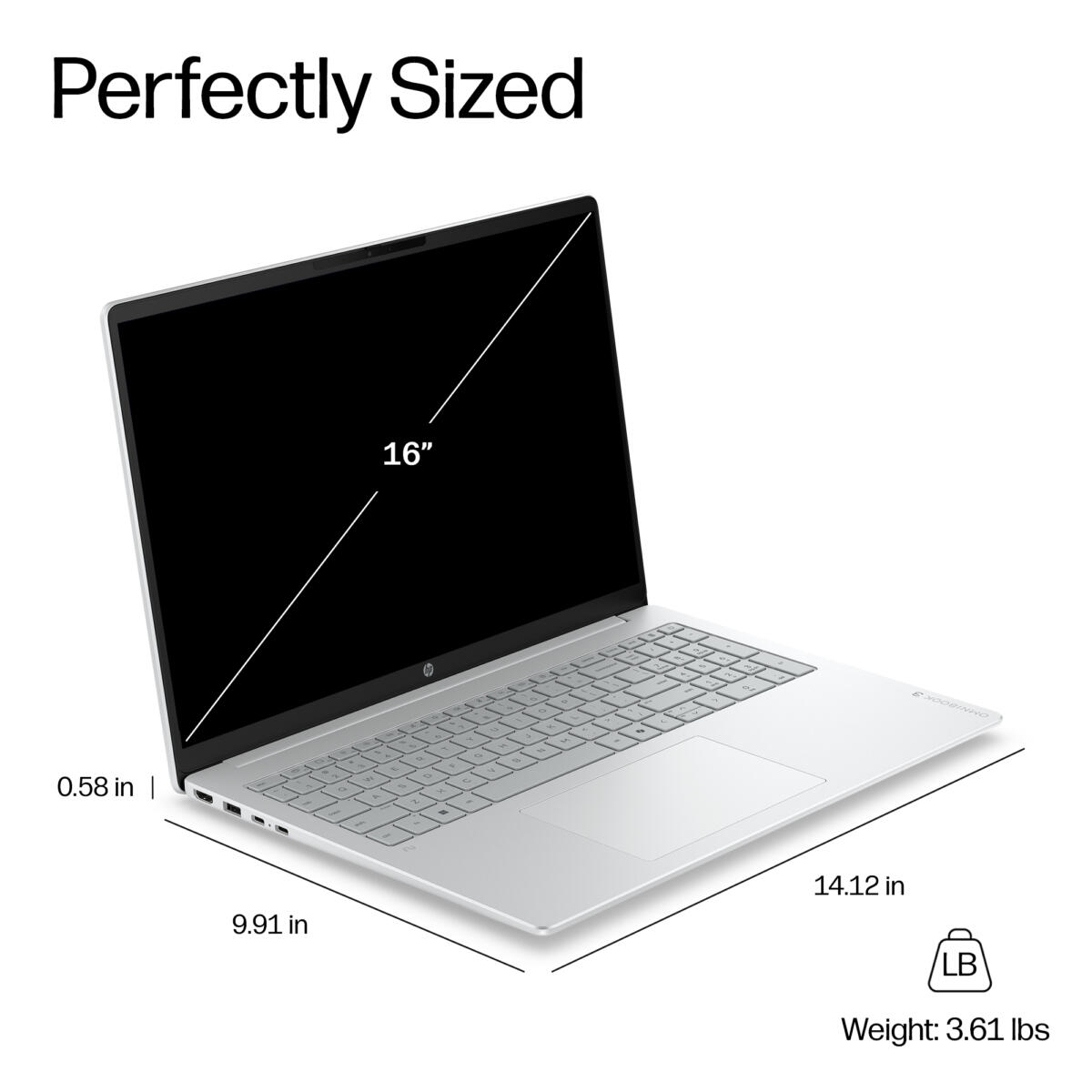 HP OmniBook 3 16-BZ0010WM Snapdragon X X1-26-100 AI 512GB SSD 16GB 16" (1920x1200) WIN11 MICA SILVER - Image 6