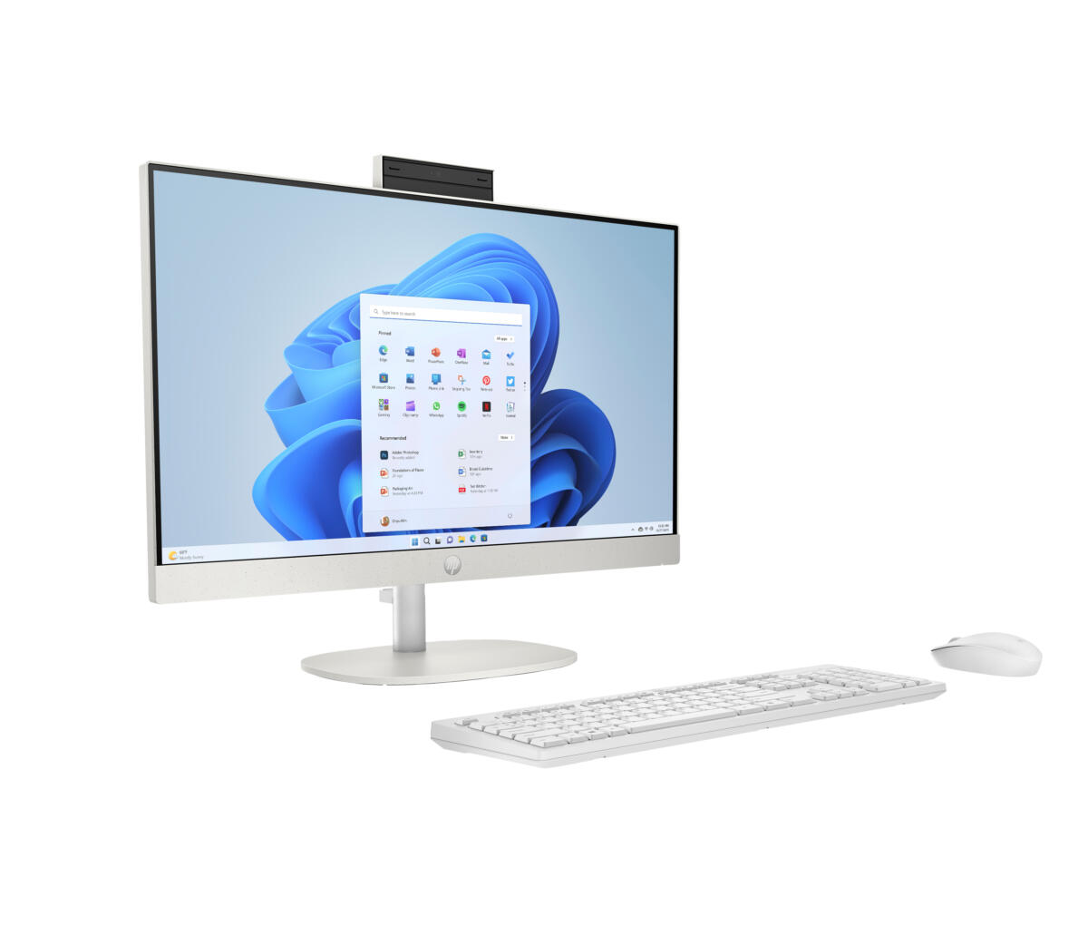 HP 24-CR1170 ALL-IN-ONE Core™ Ultra 5 125U 512GB SSD 8GB 23.8" (1920x1080) TOUCHSCREEN IPS WIN11 IR Webcam keyboard Mouse SHELL WHITE - Image 2
