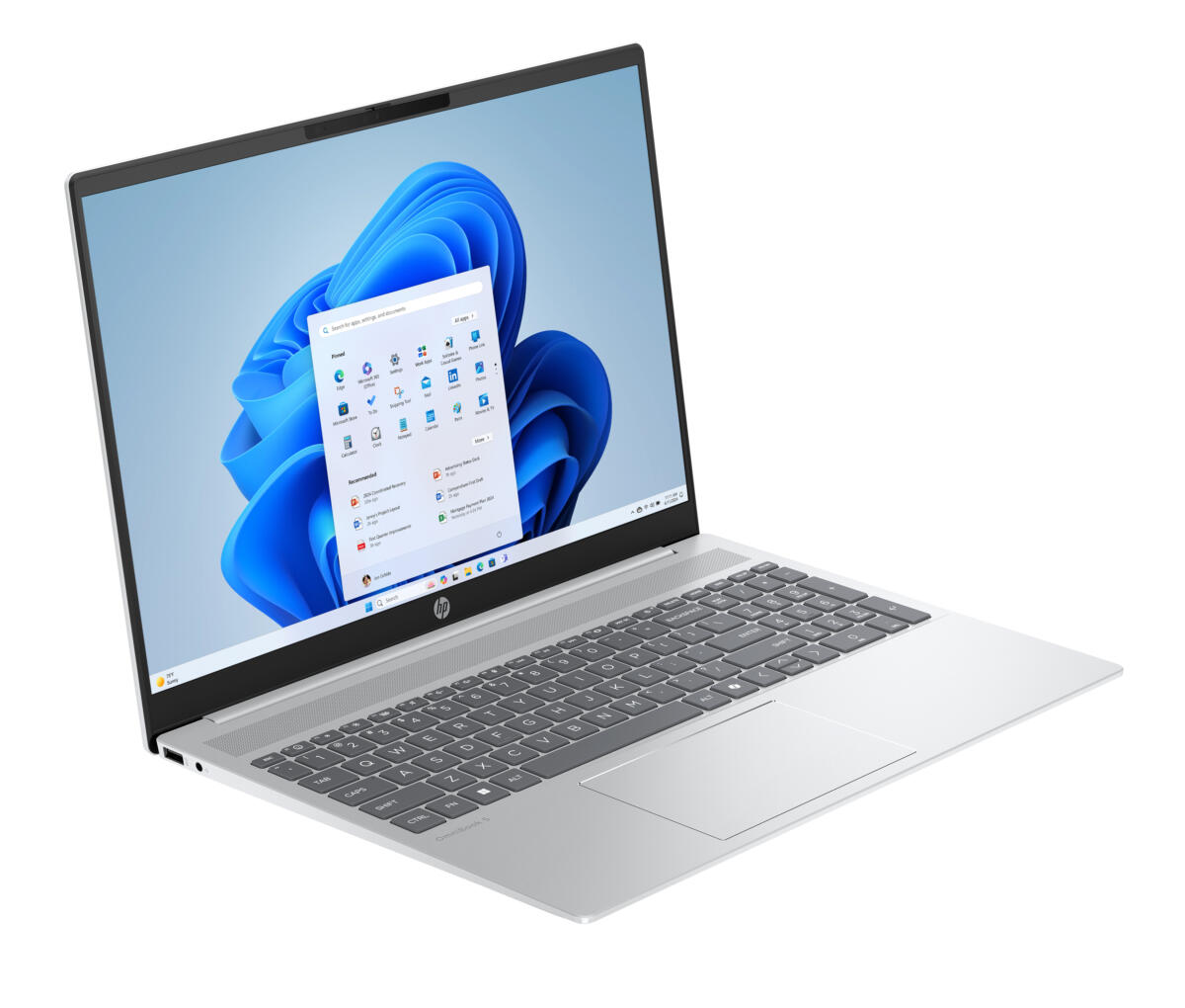 HP OmniBook 5 16-BC1052 Ryzen™ 5 8540U 512GB SSD 8GB 16" WUXGA (1920x1200) WIN11 IR Webcam GLACIER SILVER Backlit Keyboard - Image 2
