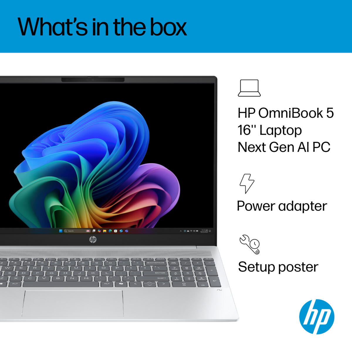 HP OmniBook 5 AI 16-AG1070 Ryzen™ AI 7 350 512GB SSD 16GB 16" WUXGA (1920x1200) WIN11 IR Webcam GLACIER SILVER Backlit Keyboard - Image 7