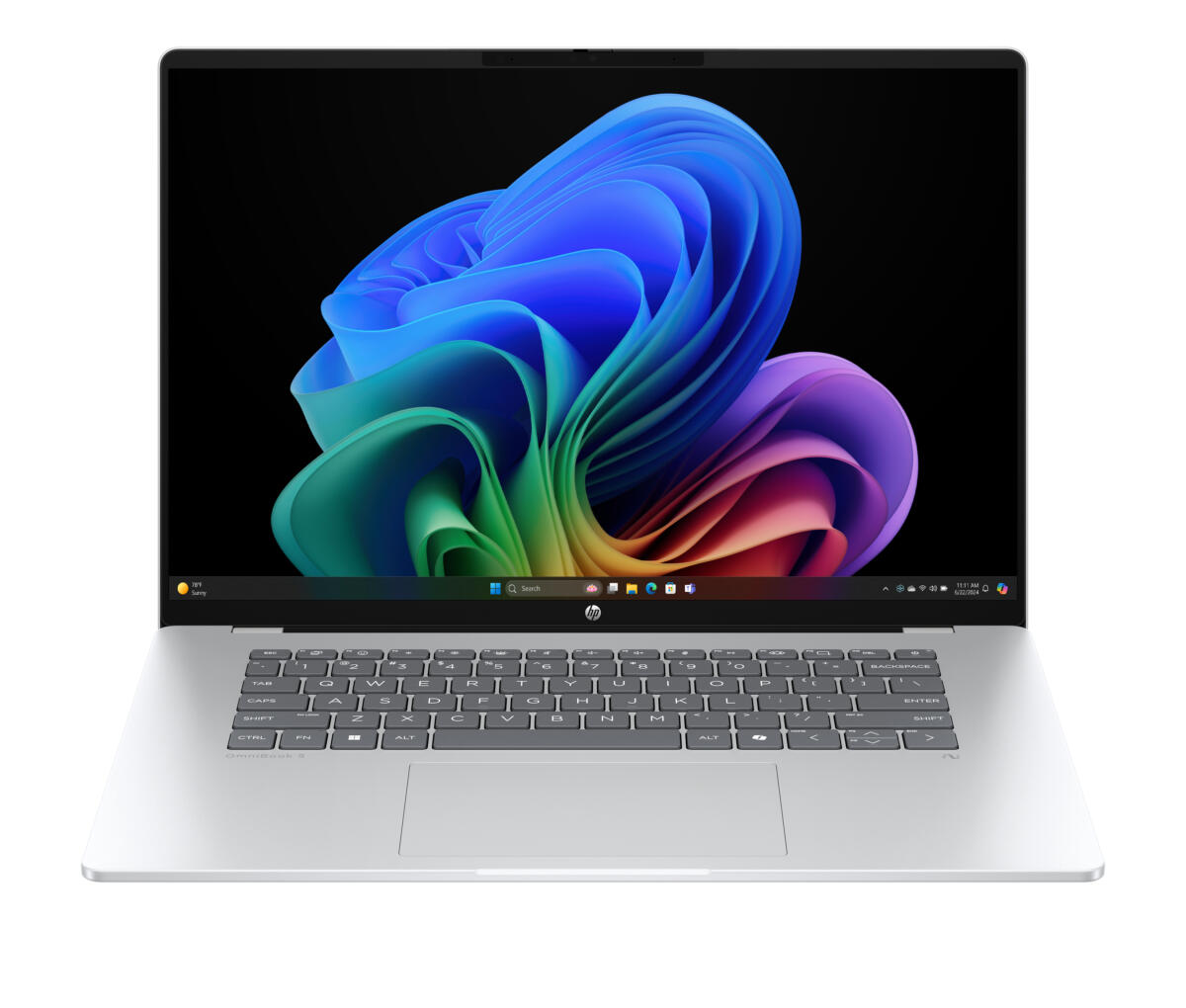 HP OmniBook 5 NGAI 16-FB0027 Snapdragon® X1-26-100 512GB SSD 16GB 16" (1920x1200) OLED WIN11 GLACIER SILVER Backlit Keyboard US Sales Only