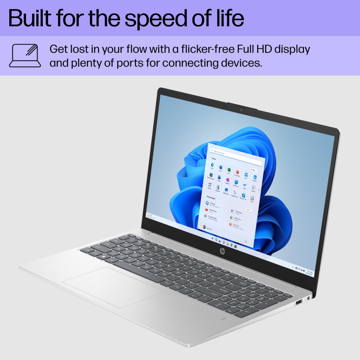 HP 15-FD0182 Core™ i7-1355U 1TB SSD 16GB 15.6" (1920x1080) WIN11 NATURAL SILVER Backlit Keyboard FP Reader - Image 4