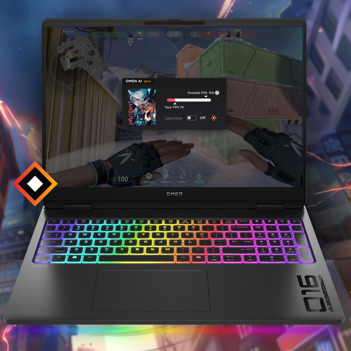 HP OMEN MAX 16-AH0097 GAMING Core™ Ultra 9 275HX 1TB SSD 32GB 16" (2560x1600) 240Hz WIN11 NVIDIA® RTX 5080 16384MB SHADOW BLACK Backlit Keyboard - Image 5