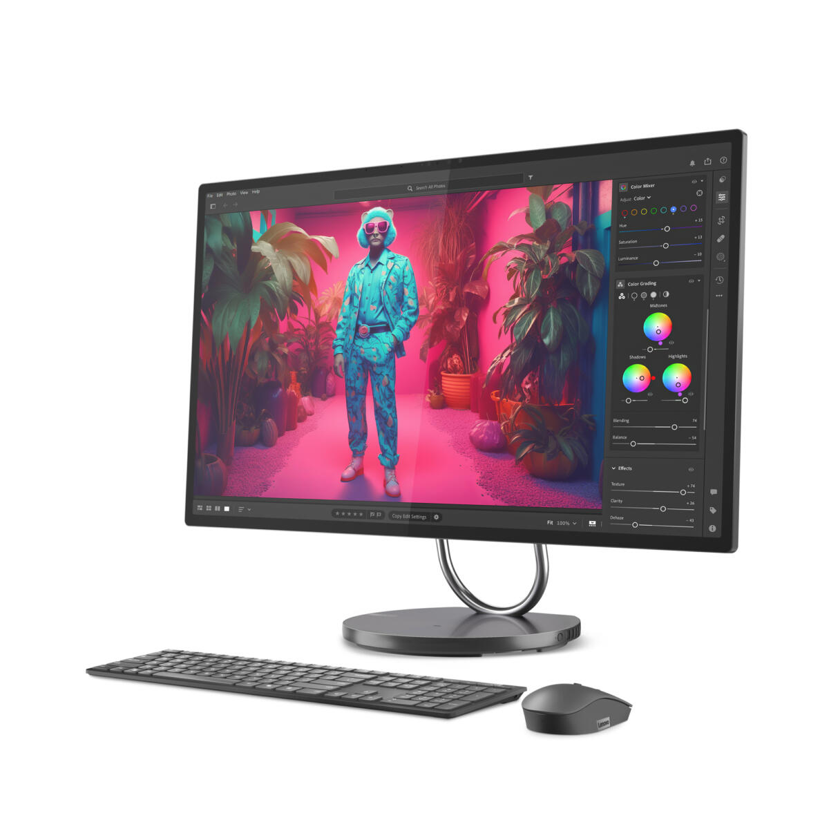 Lenovo YOGA 32ILL10 ALL-IN-ONE Core™ Ultra 7 258V 1TB SSD 32GB 31.5" (3840x2160) WIN11 Pro NVIDIA® RTX 4050 6144MB Wireless Keyboard & Mouse GRAY - Image 2