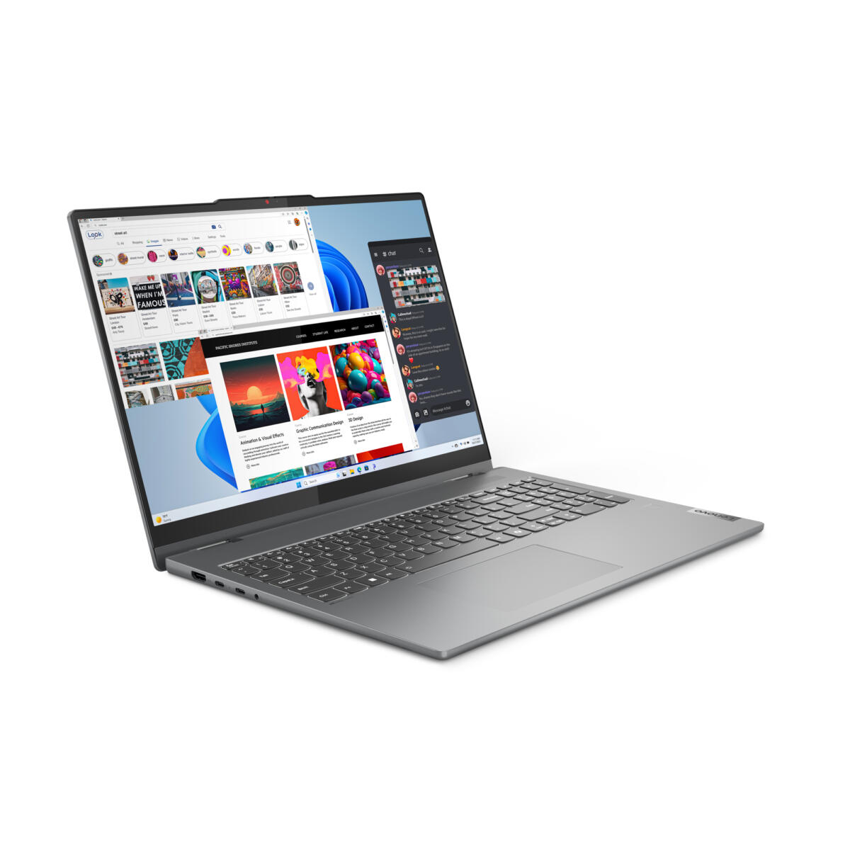 Lenovo 5 16AHP9 2-IN-1 AMD Ryzen™ 7 8845HS 1TB SSD 16GB 16" (1920x1200) TOUCHSCREEN WIN11 LUNA GRAY Backlit Keyboard FP Reader - Image 4