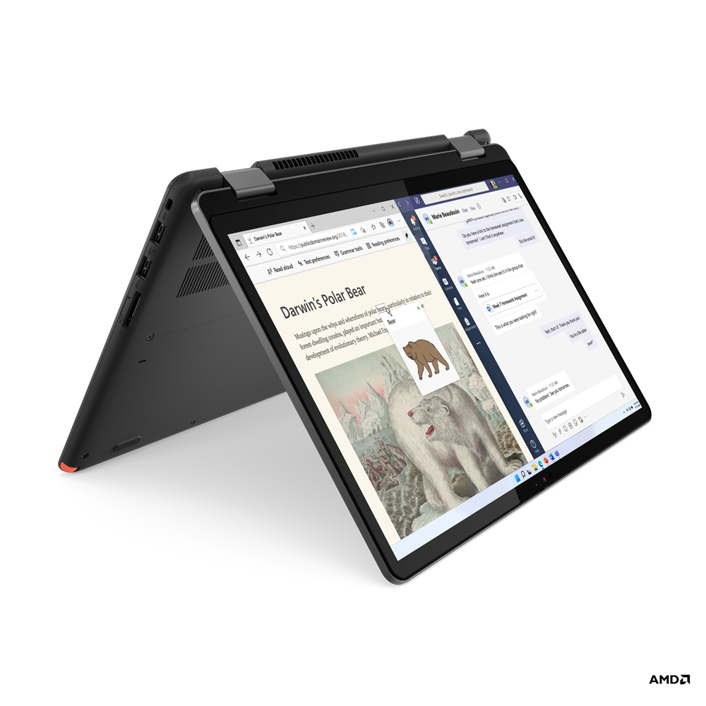 Lenovo 13w Yoga Gen 2 2-IN-1 AMD Ryzen™ 5 7530U 256GB SSD 8GB 13.3" (1920x1200) TOUCHSCREEN WIN11 Pro THUNDER BLACK Backlit Keyboard FP Reader Lenovo® Integrated Pen - Image 5