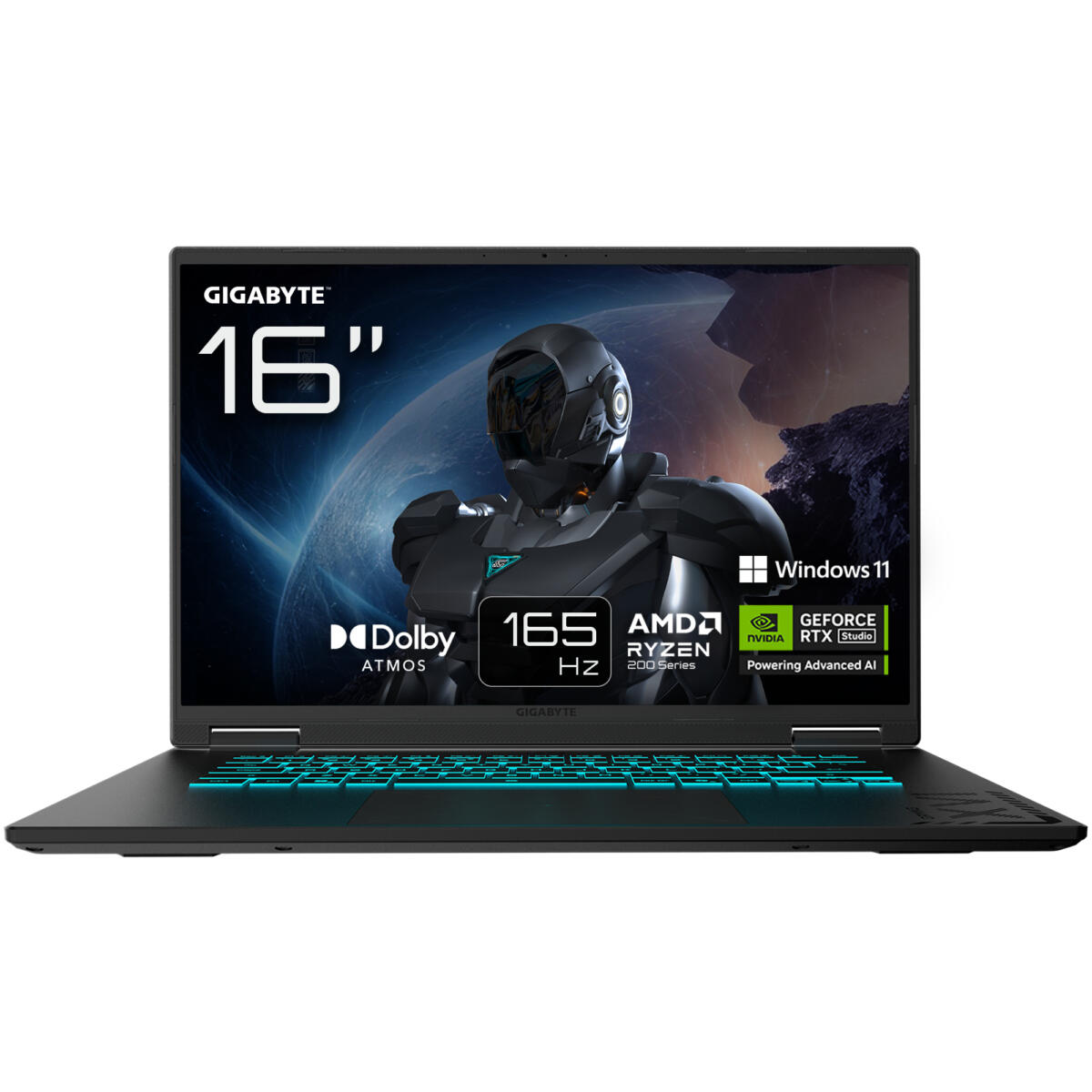 Gigabyte GAMING A16 AMD Ryzen™ 7 260 1TB SSD 16GB 16" (1920x1200) 165Hz WIN11 NVIDIA® RTX 5060 8192MB BLACK STEEL Backlit Keyboard