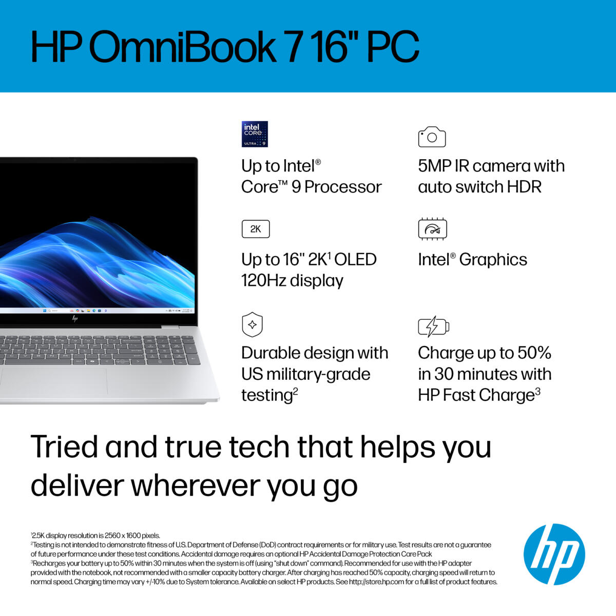 HP OmniBook 7 16-AZ0595 Core™ 9 270H 1TB SSD 32GB 16" WUXGA (1920x1200) TOUCHSCREEN OLED WIN11 IR Webcam GLACIER SILVER Backlit Keyboard - Image 5