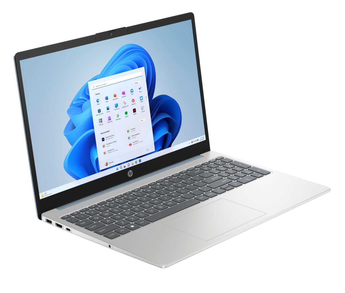 HP 15-FC0500NR AMD Ryzen™ 3 7320U 512GB SSD 8GB 15.6" (1920x1080) WIN11 NATURAL SILVER 0.70" thin, 3.86 lbs. US Sales Only - Image 2