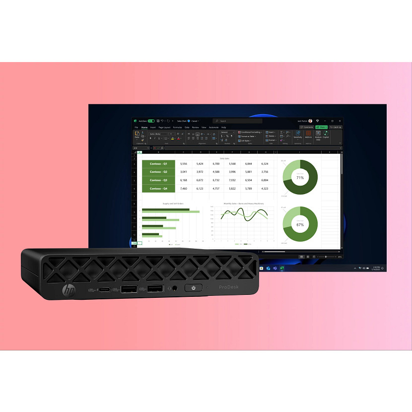 HP ProDesk 4 G1i MINI Core™ Ultra 5 235T 512GB SSD 16GB WIN11 Pro Keyboard Mouse JACK BLACK - Image 3