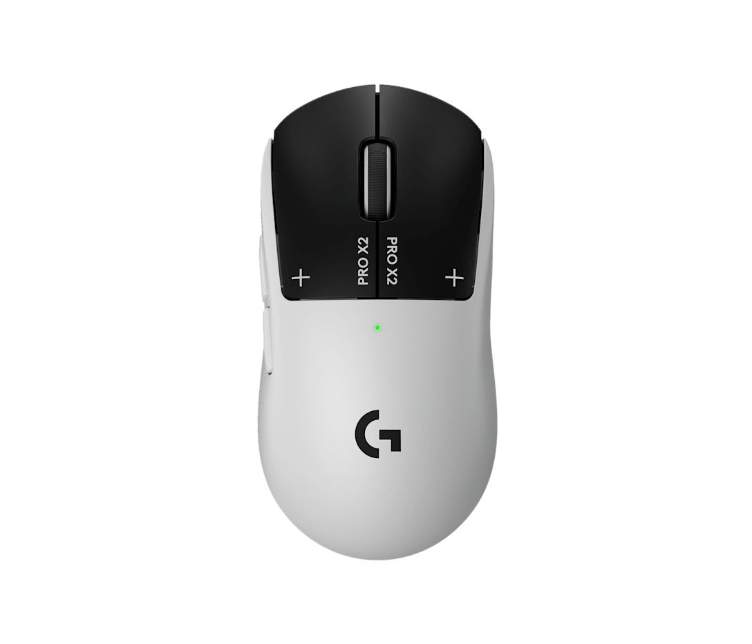 Logitech PRO X2 SUPERSTRIKE LIGHTSPEED Lightweight Wireless Gaming Mouse with Customizable Click Haptics for PC/Mac/Laptop Wireless White