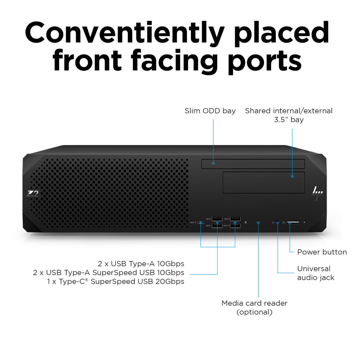 HP Z2 G9 WORKSTATION SFF Core™ i9-14900 1TB SSD 32GB WIN11 Pro Keyboard Mouse BLACK - Image 3