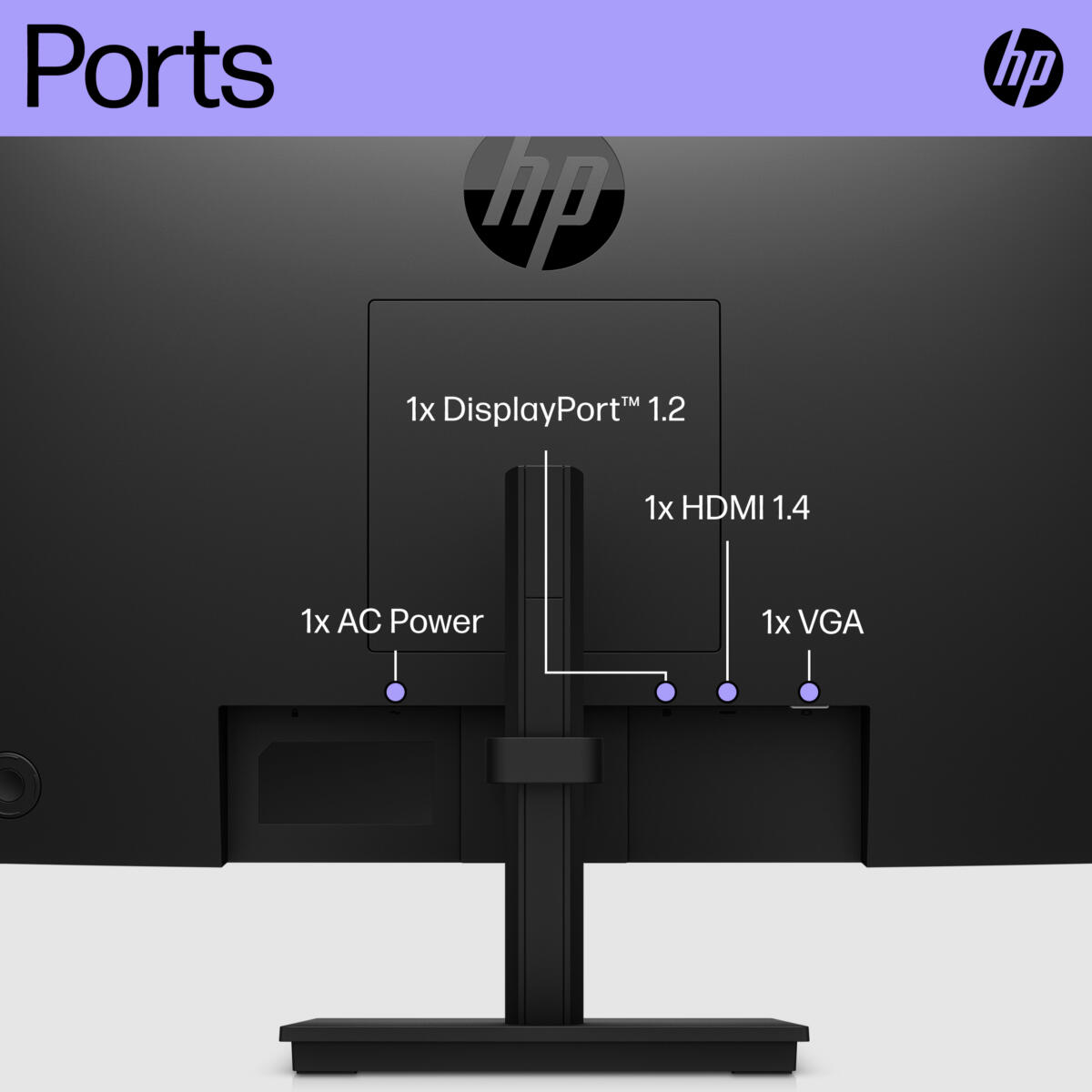 HP P22h G5 21.5" (1920x1080) 75Hz 5ms 250 cd/m² HDMI DP VGA IPS Adjustable Stand Monitor BLACK US Sales Only - Image 4