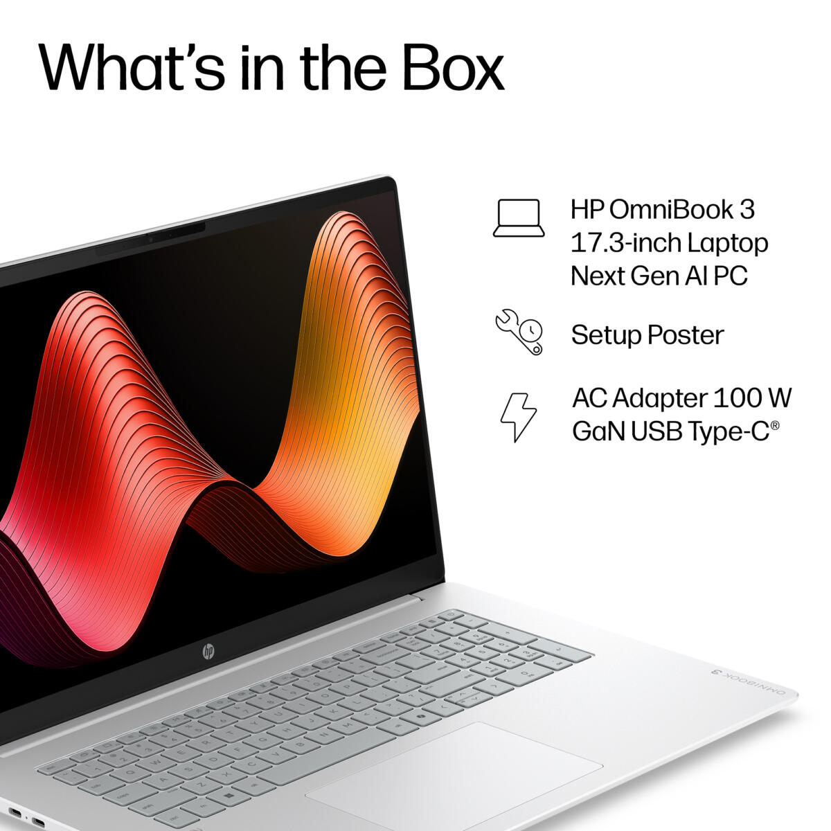 HP OmniBook 3 17-DF0575 Core™ Ultra 7 355U 1TB SSD 16GB 17.3" (1920x1080) TOUCHSCREEN WIN11 Backlit Keyboard - Image 4